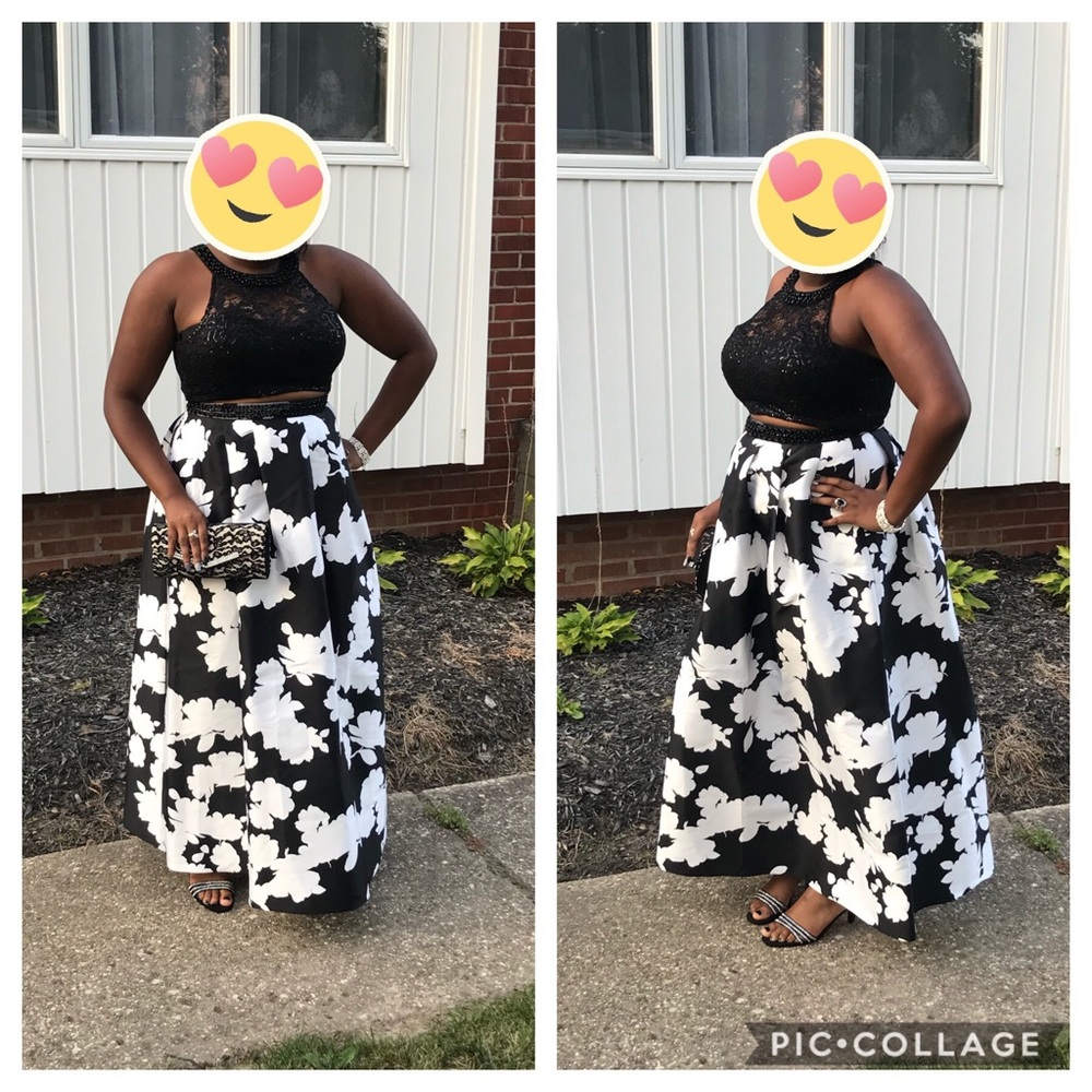 2 piece prom dress
